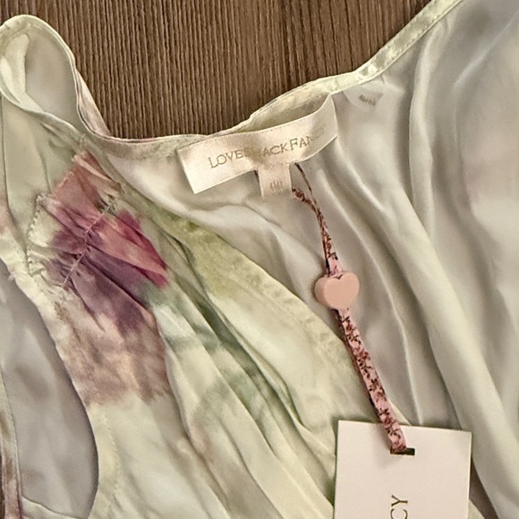 NWT Loveshackfancy Suniva Silk Floral Midi Dress - Picture 11 of 14